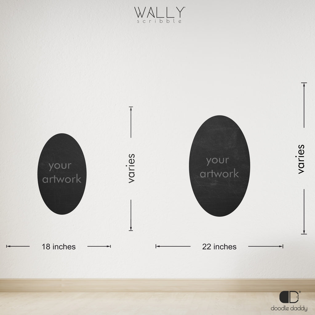 Personalised custom shape chalkboard - Wally Scribble by Doodle Daddy