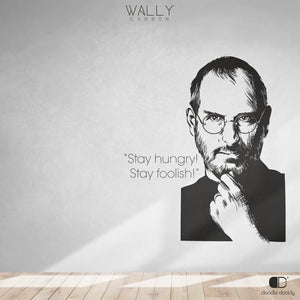 Steve Jobs Wall Decal - Wally Carbon by Doodle Daddy