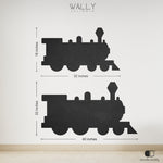 Train Shape personalised Chalkboard - Wally Scribble by Doodle Daddy