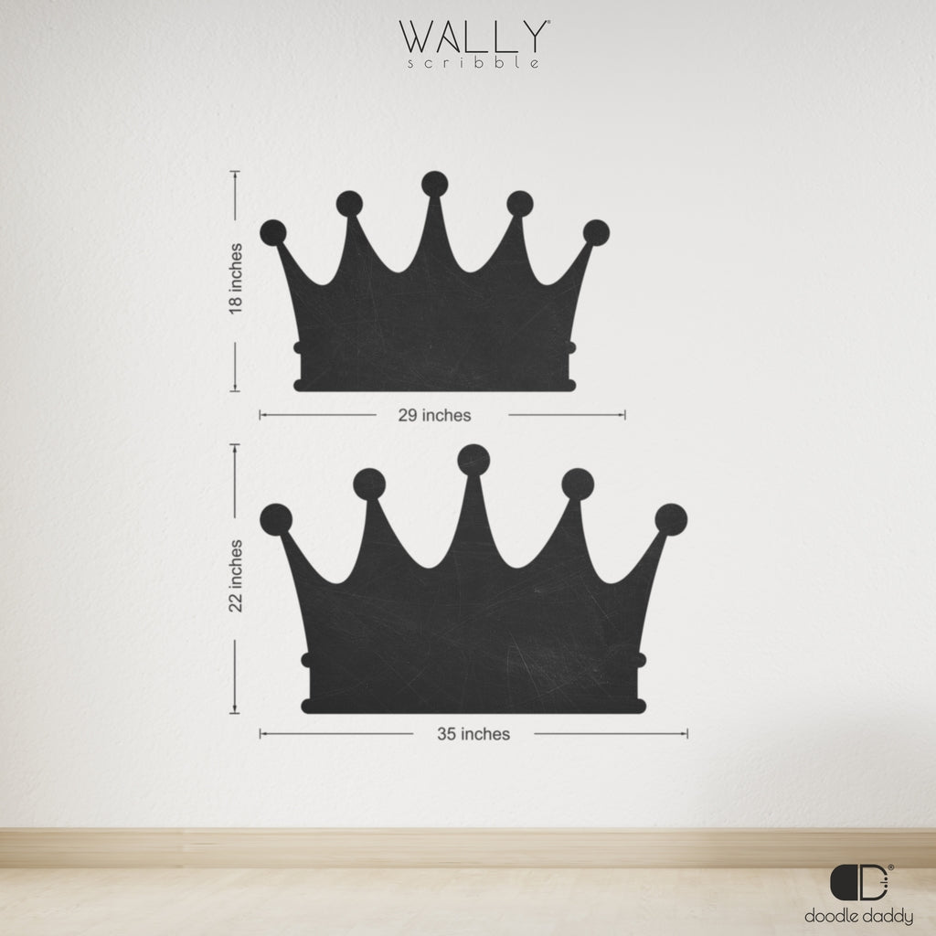 Crown shape personalised chalkboard - Wally Scribble by Doodle Daddy