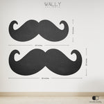 Moustache shape personalised chalkboard - Wally Scribble Doodle Daddy