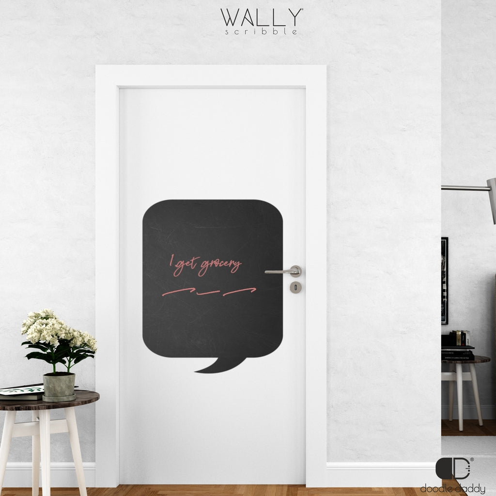 Motifs Shape Personalised Chalkboard - Wally Scribble by Doodle Daddy