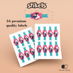 Personalised gift stickers - Compliments - Stikels by Doodle Daddy