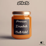 Personalised labels for jars - Chalk on labels - Stikels by Doodle Daddy
