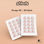 Stikels - Unicorn theme personalised stickers